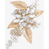 Jon Richard Women's Molly Rose Gold Leaf & Navette Circle Clip - Gift Pouch