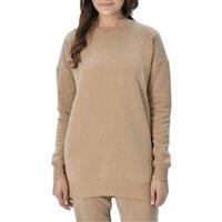 Smart Living Women's Comfortable Casual Polycotton Crew Neck Sweatshirt in Light Brown | Size: Medium