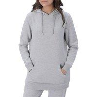 Smart Living Women's Soft Longline Hoodie Pullover with Kangaroo Pocket in Light Grey | Size: Small