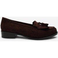 Where's That From Women's Avani Flatform Slip On Loafers Shoes With Tassel in Dark Brown | Size: 5