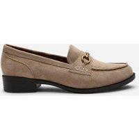 Where's That From Women's Maelynn Round Toe Single Metal Bar Loafers in Camel | Size: 4