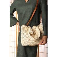 Where's That From Women's Vivid Raffia Tote Bag in Natural