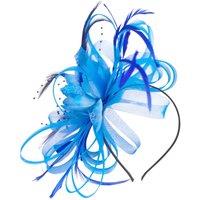 CY Women's Feather & Floral Fascinator Headband in Blue