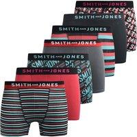 Smith&Jones Men's Taden Boxers 7 Pack in Red | Size: Large