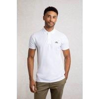 Weird Fish Men's Giles Pique Polo Shirt in White | Size: 2XL