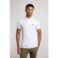 Weird Fish Men's Giles Pique Polo Shirt in White | Size: Medium