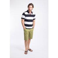 Weird Fish Men's Ronald Striped Polo Shirt in Navy | Size: 4XL