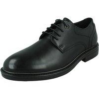 Thomas Blunt Men's Classic Lace-Up Derby Shoe with Stitched Sole in Black | Size: 7