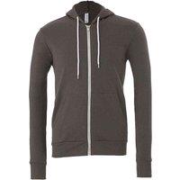 Bella + Canvas Men's Fleece Full Zip Hoodie in Black | Size: XL