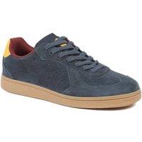 Pavers Men's Leather Suede Lace Up Trainers in Navy | Size: 8