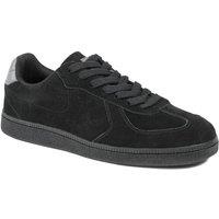 Pavers Men's Leather Suede Lace Up Trainers in Black | Size: 10