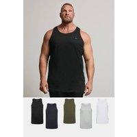 BadRhino Men's 5 Pack Extra Long Vest Tops | Size: 7-8XL