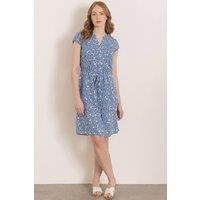Klass. Women's Dainty Floral Printed Short Sleeve Dress in Black | Size: 16