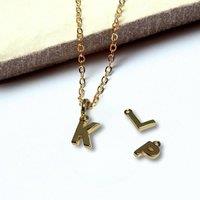 Aye Do Gifts Women's Personalised Tiny Gold Initial Necklace - Custom Letter Pendant | Size: 18 inches