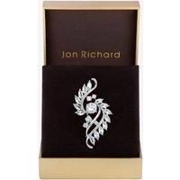 Jon Richard Women's Silver Plated Crystal Brooch - Gift Box