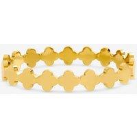 Jon Richard Women's Gold Plated Waterproof Polished Clover Bangle
