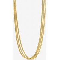 Jon Richard Women's Gold Plated Waterproof Multirow Snake Chain Necklace