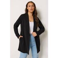 Yours Women's Shawl Collar Scuba Blazer in Black | Size: 20
