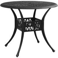Berkfield Home Garden Table Black 90x90x74 cm Cast Aluminium | Size: 90 x 90 x 74 cm