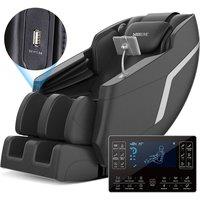 SHEONLY Zero Gravity Back Heated Full Body Massage Chair with Touch Screen in Black