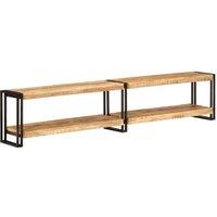 Berkfield Home TV Cabinet 200x30x40 cm Solid Wood Mango in Brown | Size: 200 x 30 x 40 cm