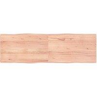 Berkfield Home Table Top Light Brown 160x50x(2-4)cm Treated Solid Wood Live Edge