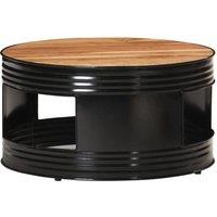Berkfield Home Coffee Table Black 68x68x36 cm Solid Acacia Wood | Size: 68 x 68 x 36 cm