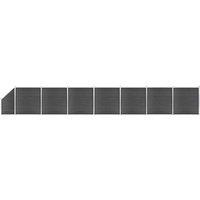 Berkfield Home Fence Panel Set WPC 1311x in Black