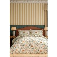 Sanderson 'Clementine' Cotton Duvet Cover Set in Beige | Size: Double