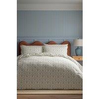Sanderson 'Summer Scallop' Cotton Duvet Cover Set in Indigo | Size: Super King