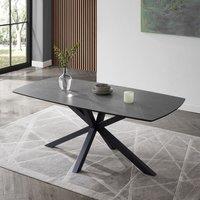 Home Detail Violet 180cm Grey Sintered Stone Ceramic Dining Table