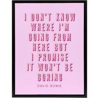 Artery8 Don't Know Where I'm Going Modern Pink Quote Framed Canvas Wall Art | Size: W24 x H32