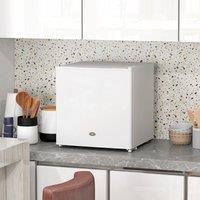 HOMCOM 35L Tabletop Freezer with Removable Wire Shelf & Two Keys in White