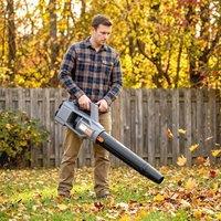 OUTSUNNY 36V Leaf Blower Cordless with 2 x 4000mAh Batteries & Charger in Light Grey