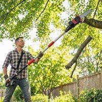 OUTSUNNY Cordless Pole Chainsaw, 1.94m/2.56m Electric Chainsaw in Black