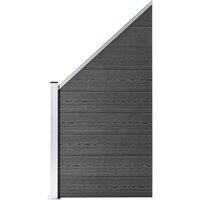 Berkfield Home Fence Panel Set WPC 1311x in Black
