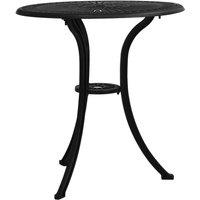 Berkfield Home Garden Table Black 62x62x65 cm Cast Aluminium | Size: 62 x 62 x 65 cm