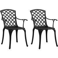 Berkfield Home Beautiful 3 Piece Bistro Set Cast Aluminium Black