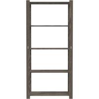 Berkfield Home Beautiful 5-Tier Storage Rack Grey 80x38x170 cm Solid Wood Pine | Size: 80 x 38 x 170 cm