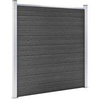Berkfield Home Durable Fence Panel Set WPC 1311x in Black