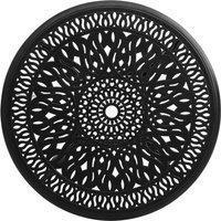 Berkfield Home Garden Table Black 90x90x74 cm Cast Aluminium | Size: 90 x 90 x 74 cm