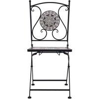 Berkfield Home Mosaic Bistro Chairs 2 pcs Grey