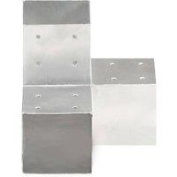Berkfield Home Post Connectors 4 pcs Y Shape Galvanised Metal 101x101 mm in Silver