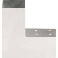 Berkfield Home Post Connectors 4 pcs L Shape Galvanised Metal 71x71 mm in Silver