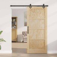 Berkfield Home Sliding Door with Hardware Set 'ORKDAL'Solid Wood Pine in Beige