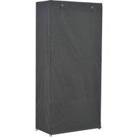Berkfield Home Wardrobe Grey 79x40x170 cm Fabric | Size: 79 x 40 x 170 cm