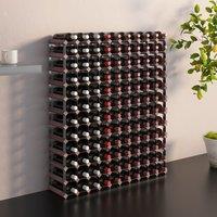 Berkfield Home Wine Rack for 120 Bottles Brown Solid Wood Pine