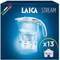 LAICA Stream Line Water Filter Jug & 13 Bi-flux Cartridges White 2.3L