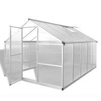 Berkfield Home Reinforced Aluminium Greenhouse with Base Frame 7.55 m