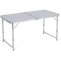 EONLION 4FT Folding Camping Table Aluminium Portable Outdoor BBQ with 4 Stools in Grey